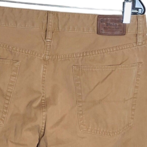 POLO Ralph Lauren Chino Pants Mens 36 x 32 Khaki Beige Tan Straight Leg Relaxed - Picture 4 of 13